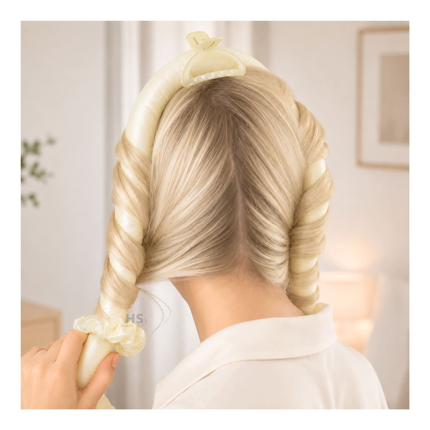 KIT RIZADOR CREMA DE CABELLO SIN CALOR CON ACCESORIOS RIZOS NATURALES - 5