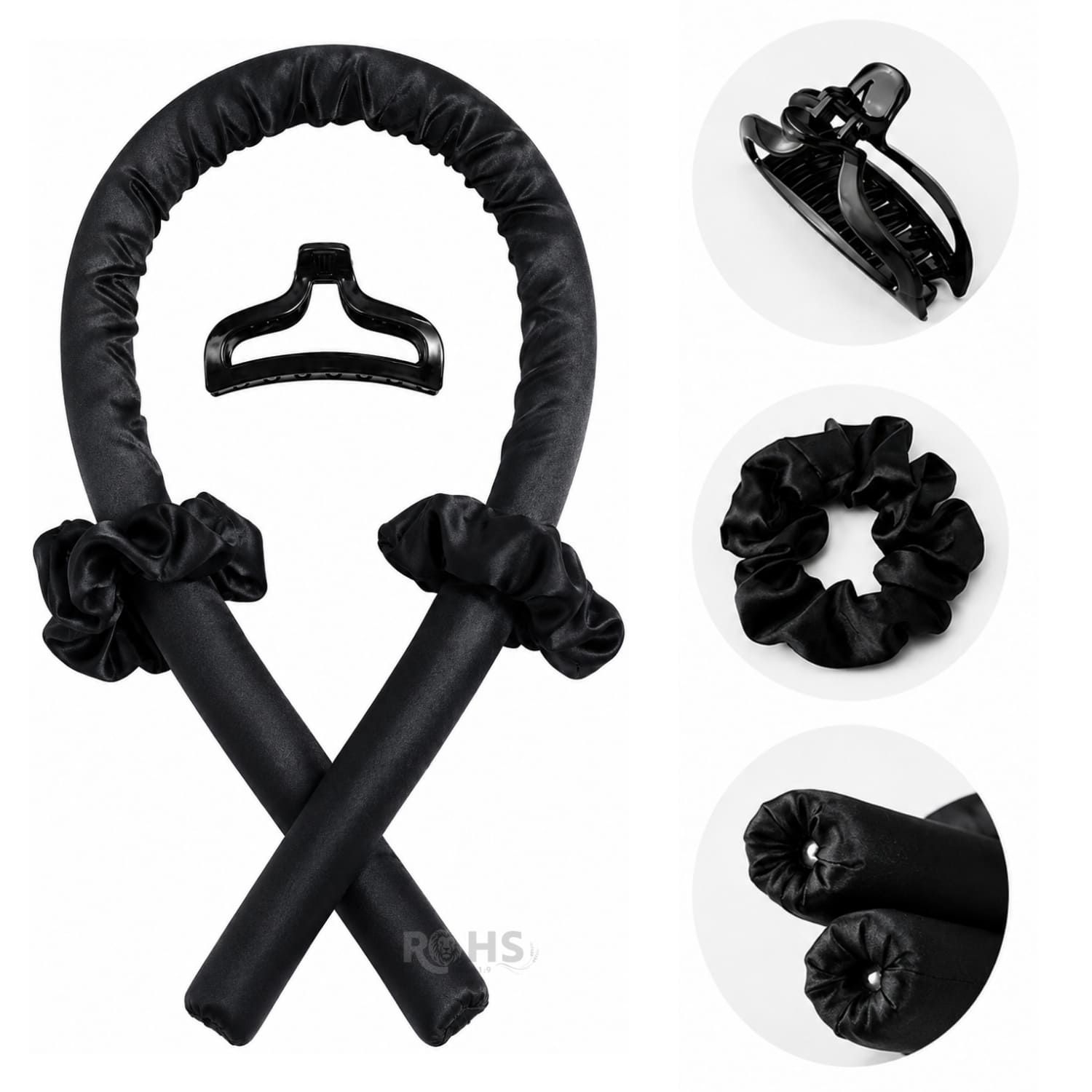 KIT RIZADOR NEGRO DE CABELLO SIN CALOR CON ACCESORIOS RIZOS NATURALES - 6