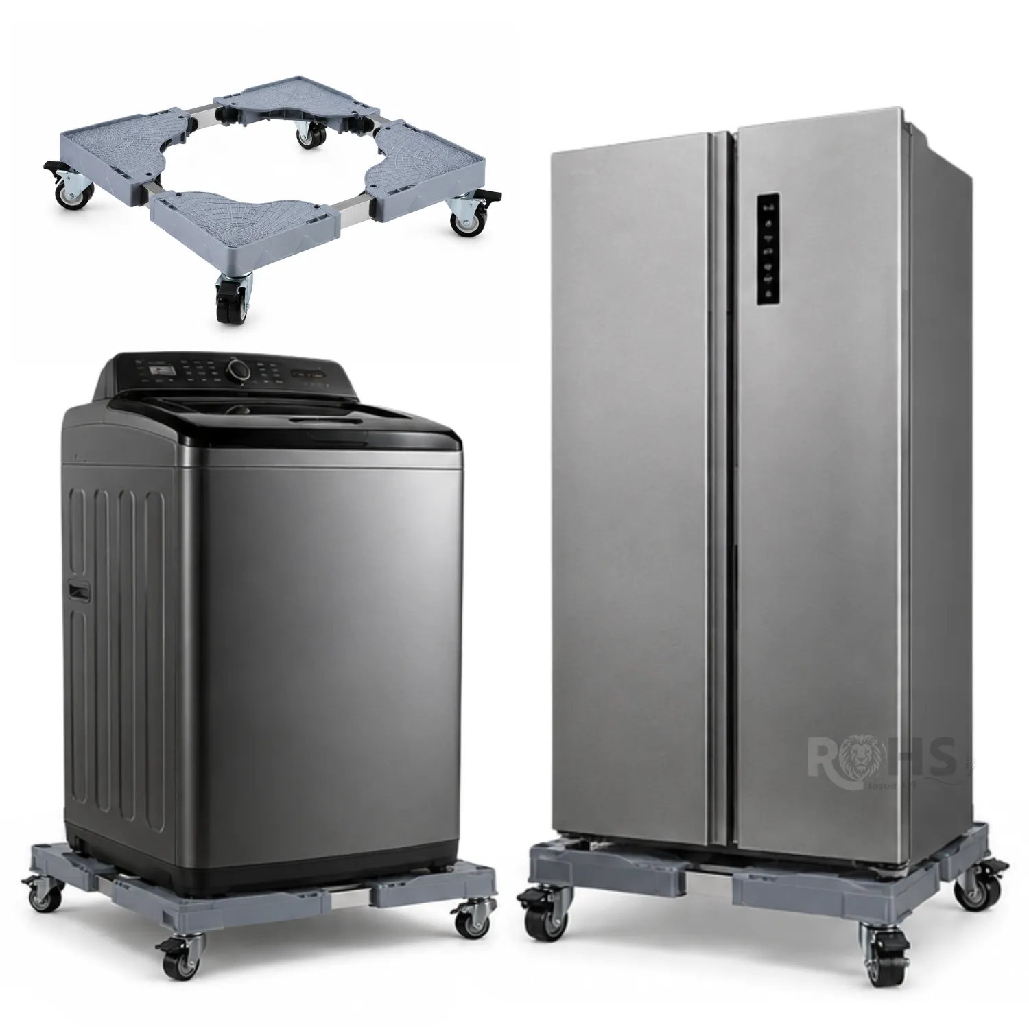 SOPORTE PREMIUM CON RUEDAS PARA LAVADORA REFRIGERADOR Y ELECTRODOMÉSTICOS BASE AJUSTABLE - 8