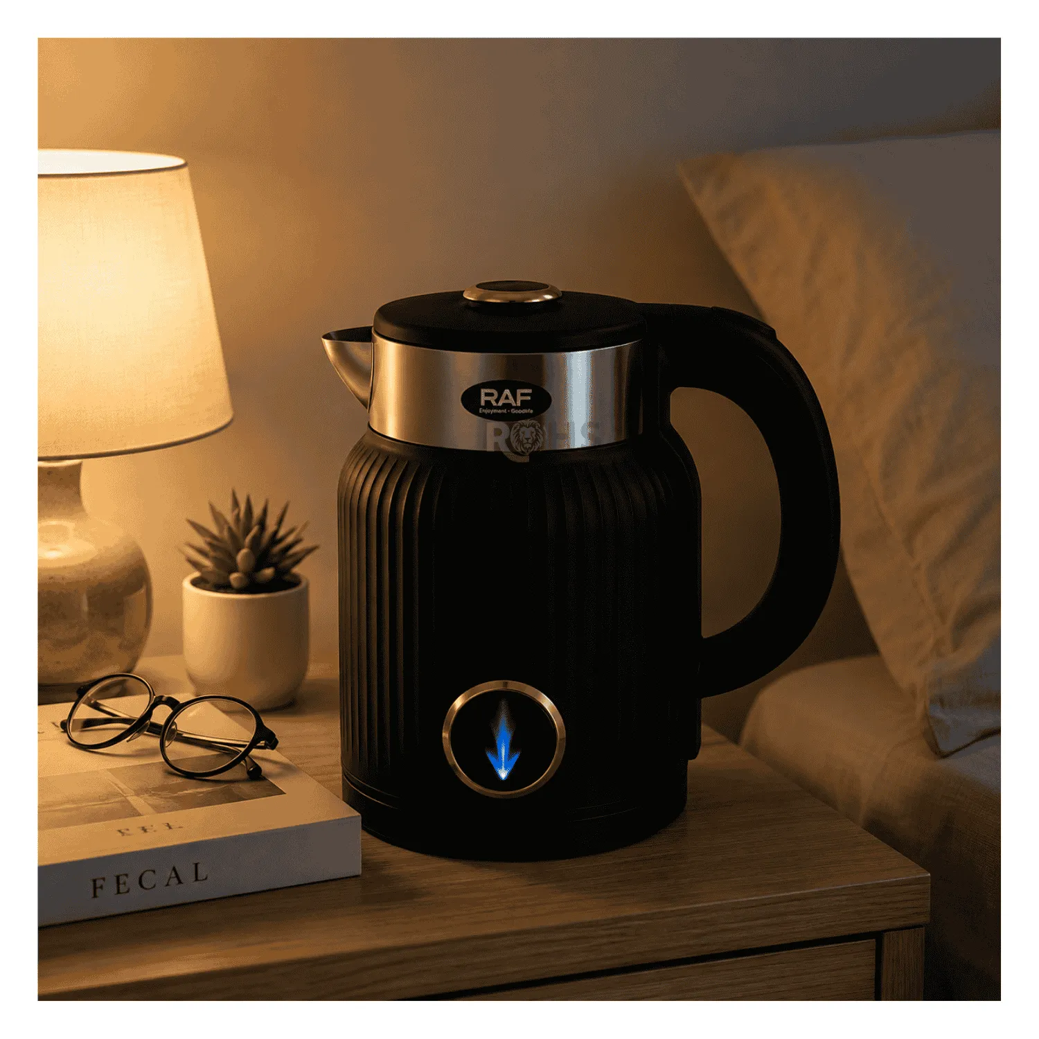 HERVIDOR ELÉCTRICO RAF R.7984 1.5L 1500W CON APAGADO AUTOMÁTICO Y BASE GIRATORIA 360° NEGRO - 5