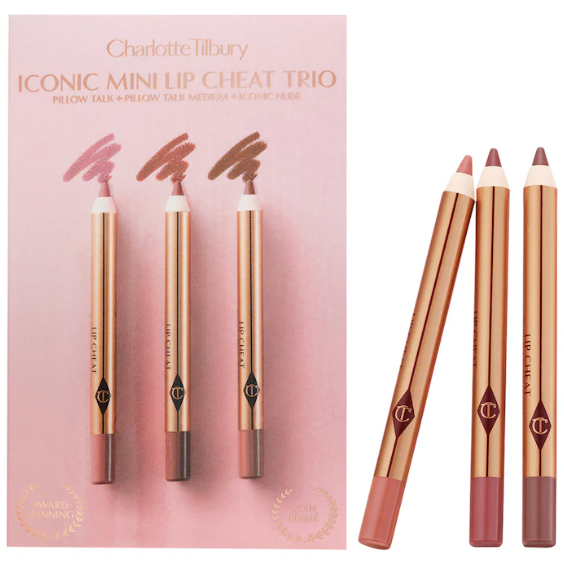 CHARLOTTE TILBURY: MINI ICONIC LIP CHEAT LIP LINER TRIO - 1