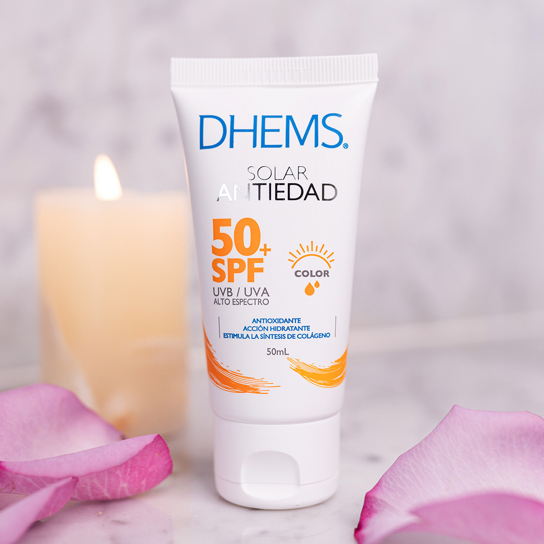 DHEMS SOLAR ANTIEDAD COLOR 50+ 50 ML - 3