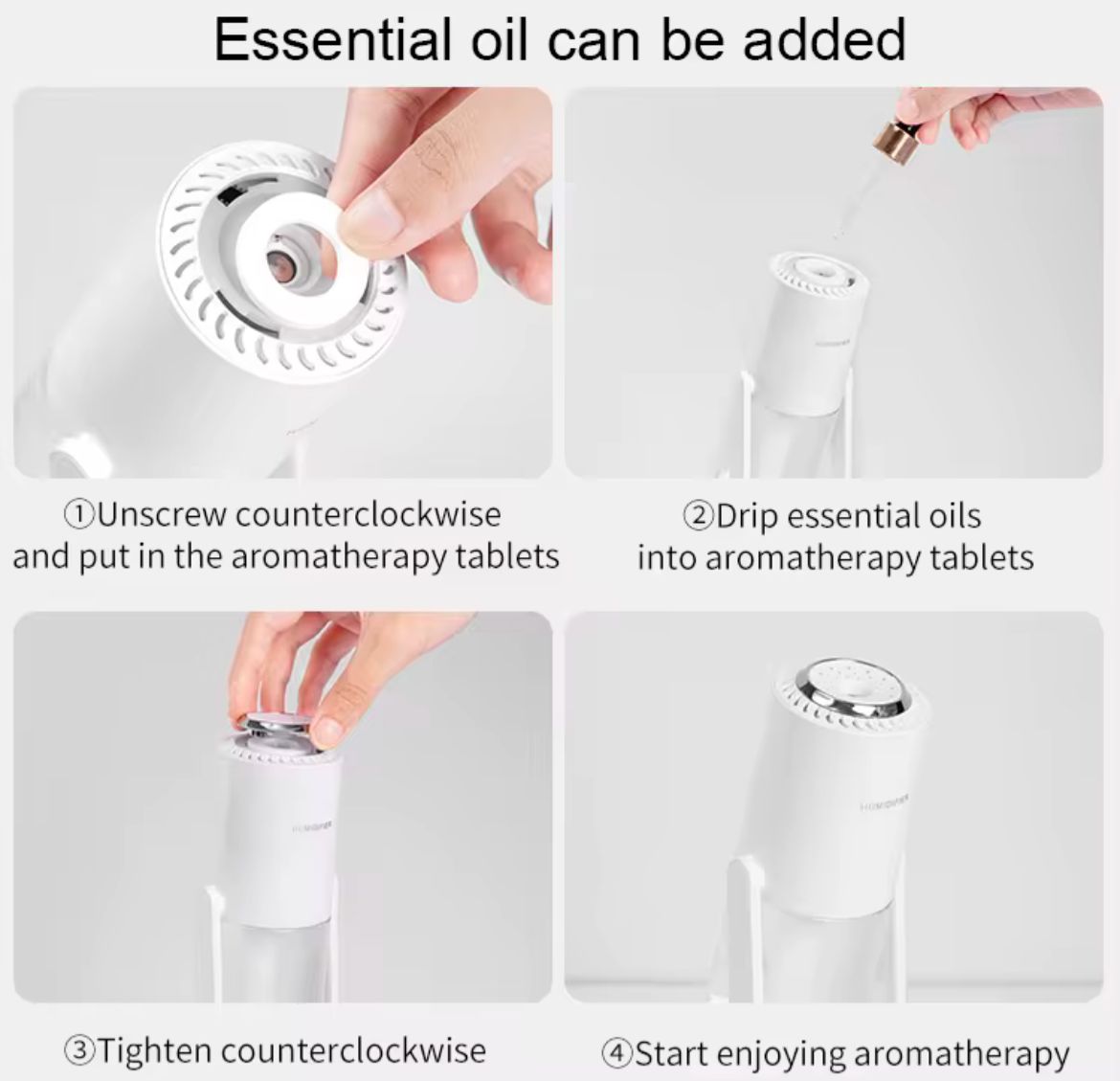 HUMIDIFICADOR DE IONES NEGATIVOS AROMATIZANTE PORTÁTIL - 6