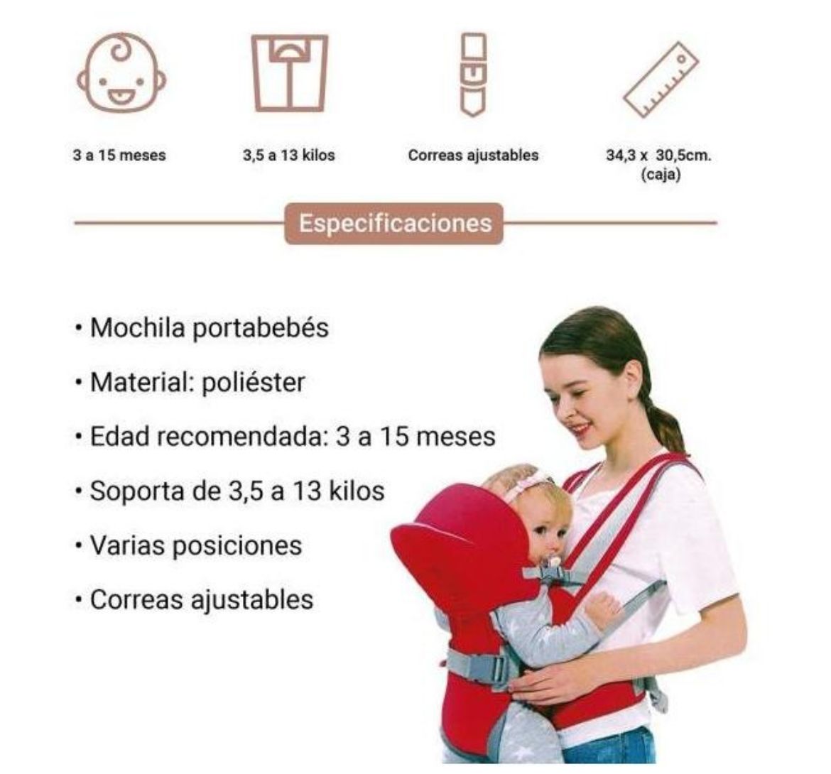 CANGURO PARA BEBE - PORTA BEBE - 6
