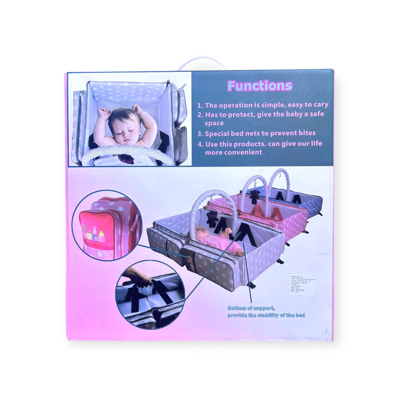 PAÑALERA CAMA PORTATIL PARA BEBE -CUNA PORTATIL - 4