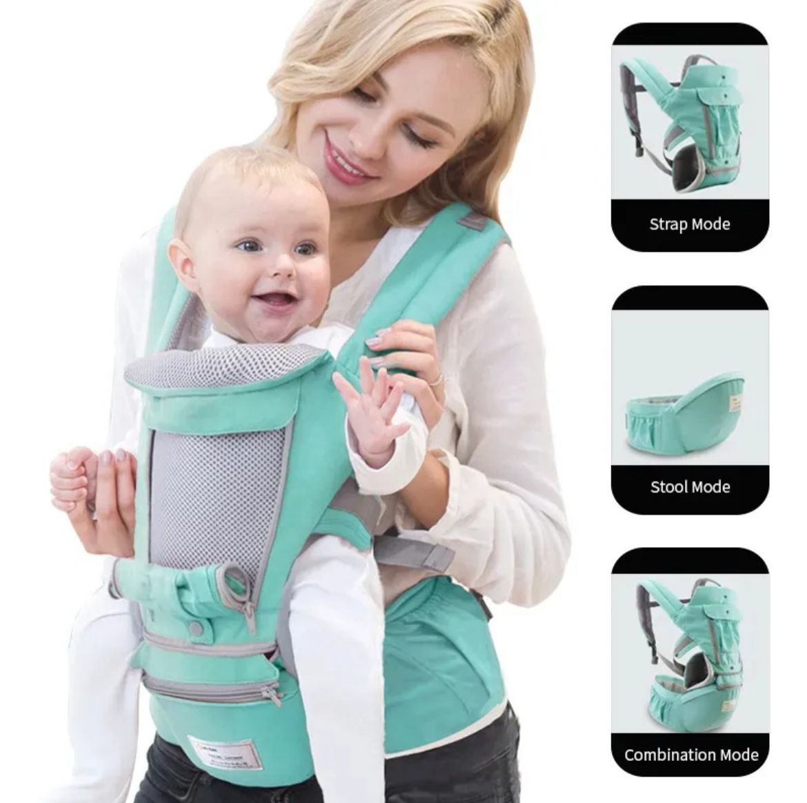 CANGURO PARA BEBE FRONTAL - CANGURO PARA BEBE ERGONOMICO  - PORTA BEBE - 4
