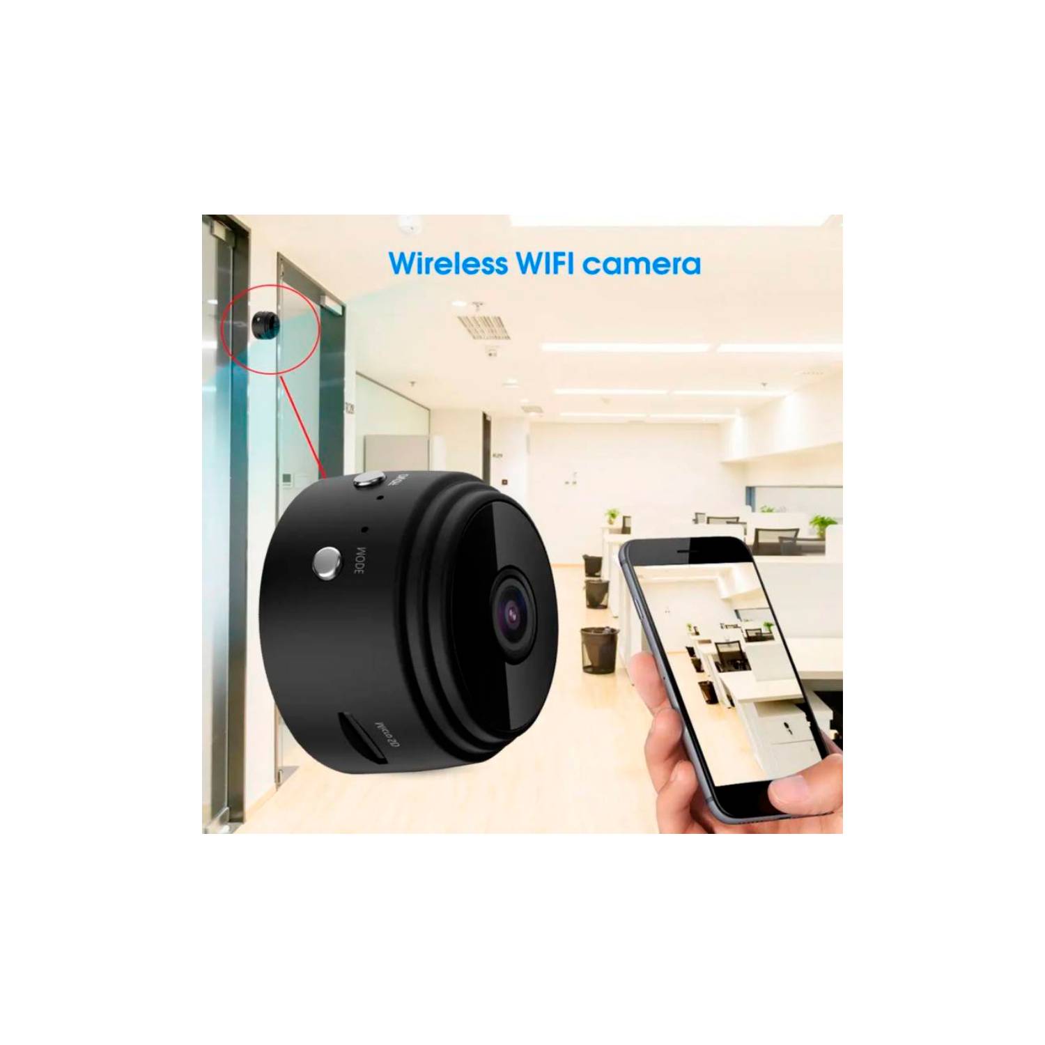 MINI CÁMARA IMPORTACIONES VALERAFF A9 WIFI HD 1280 X 720 ESPIA IMANTADA - 4