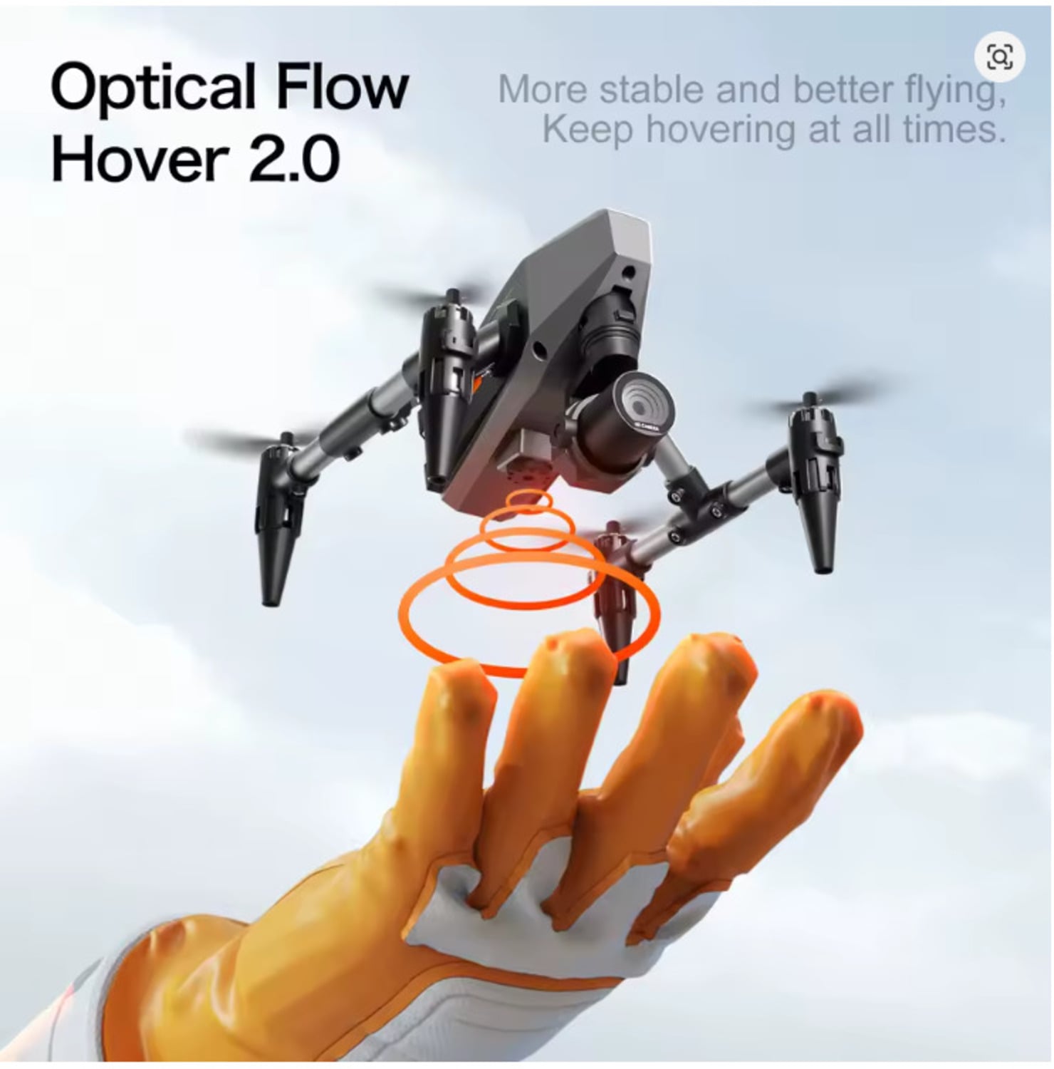 Mini Drone XD1 Negro con Cámara HD Captura Fotos y Video desde el Aire - 3