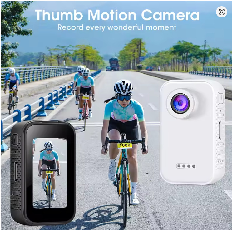 CÁMARA DEPORTIVA POV PORTÁTIL CON PANTALLA IPS 1.47”, CÁMARA CORPORAL PARA VLOGGING Y GRABACIÓN EN MOVIMIENTO - 4