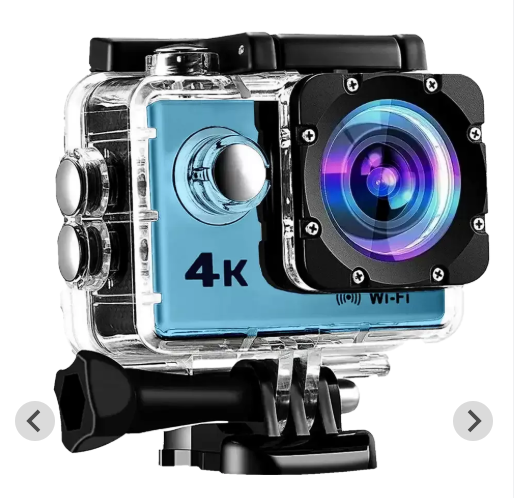 CÁMARA DE ACCIÓN 4K ULTRA HD SUMERGIBLE | DEPORTIVA TIPO GO PRO CON ACCESORIOS - 1