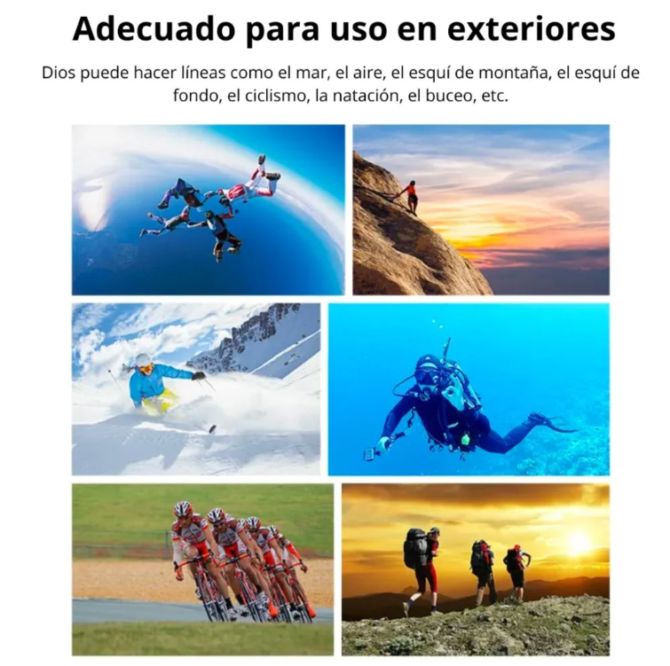 CÁMARA DE ACCIÓN 4K ULTRA HD SUMERGIBLE | DEPORTIVA TIPO GO PRO CON ACCESORIOS - 3