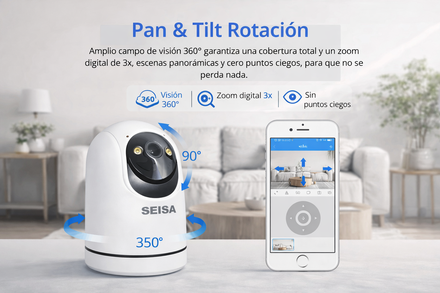 MONITOR DE BEBÉ WIFI CON CÁMARA 360° ROTACIÓN AUTOMÁTICA, VISIÓN NOCTURNA Y AUDIO BIDIRECCIONAL - 3