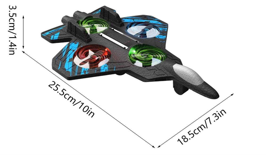AVION DE COMBATE A CONTROL REMOTO BATERIA RECARGABLE USB MINI DRON MODELO AVION DE GUERRA - 3