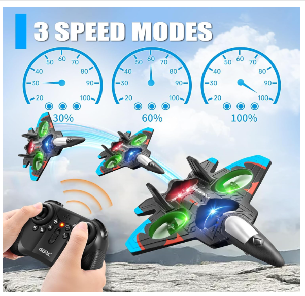 AVION DE COMBATE A CONTROL REMOTO BATERIA RECARGABLE USB MINI DRON MODELO AVION DE GUERRA - 4