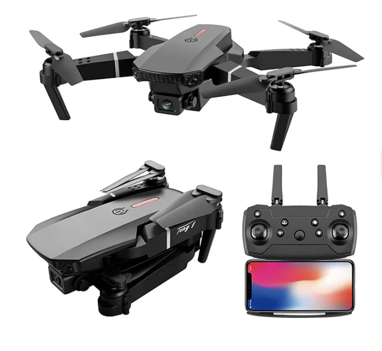 MINI DRON PROFESIONAL PORTATIL E88 CAMARA HD - 1