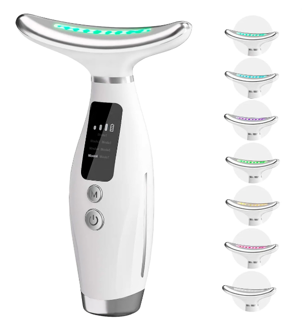 MASAJEADOR REJUVENECEDOR FACIAL Y CUELLO CON LUZ LED ANTIEDAD REAFIRMANTE - 3