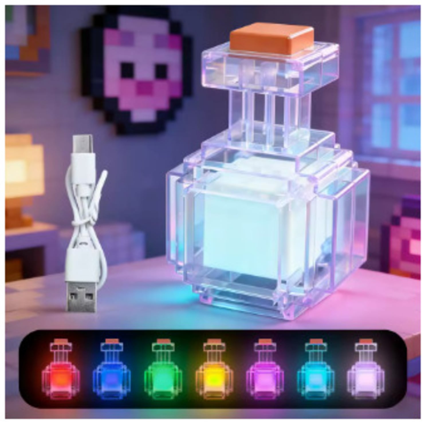 LÁMPARA DE NOCHE LED DE POCIÓN DE MINECRAFT - 3