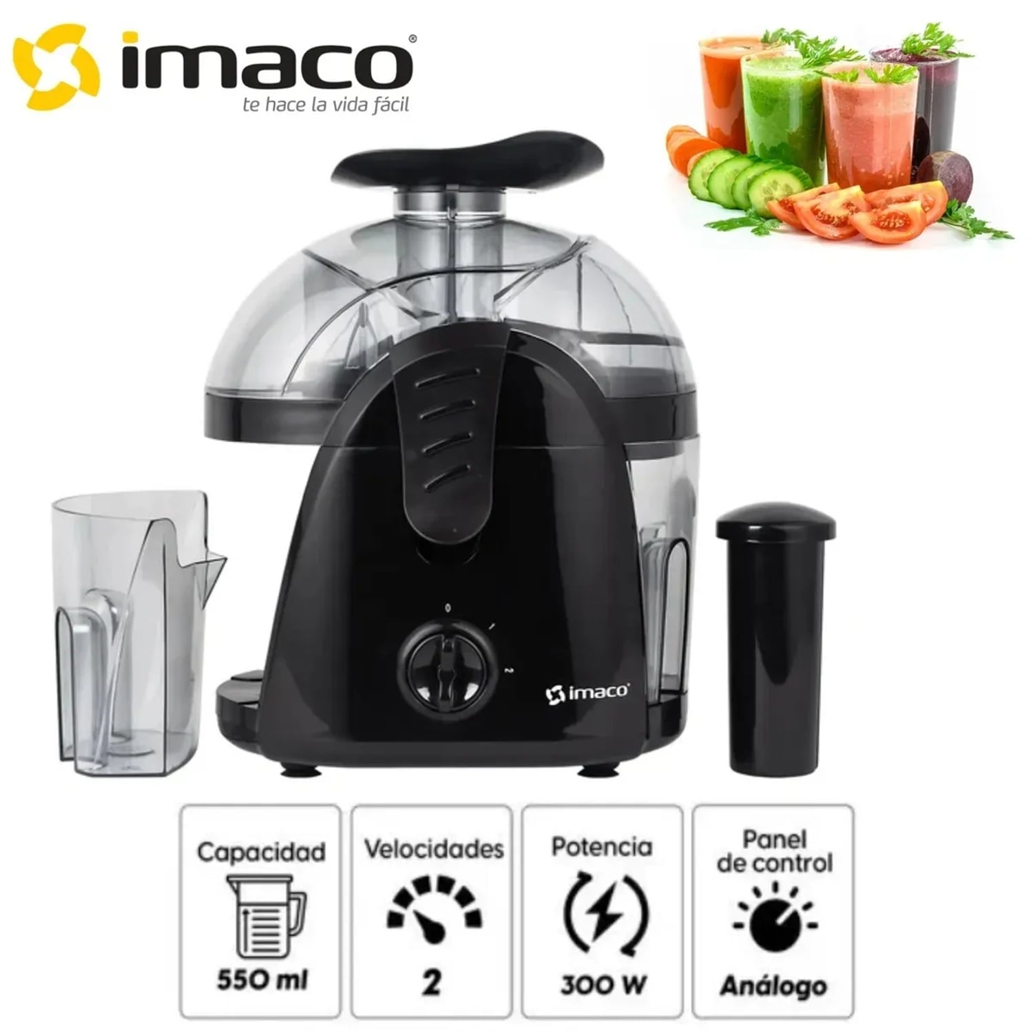 EXTRACTOR DE JUGOS IMACO 300 WATTS CP4830 - 1
