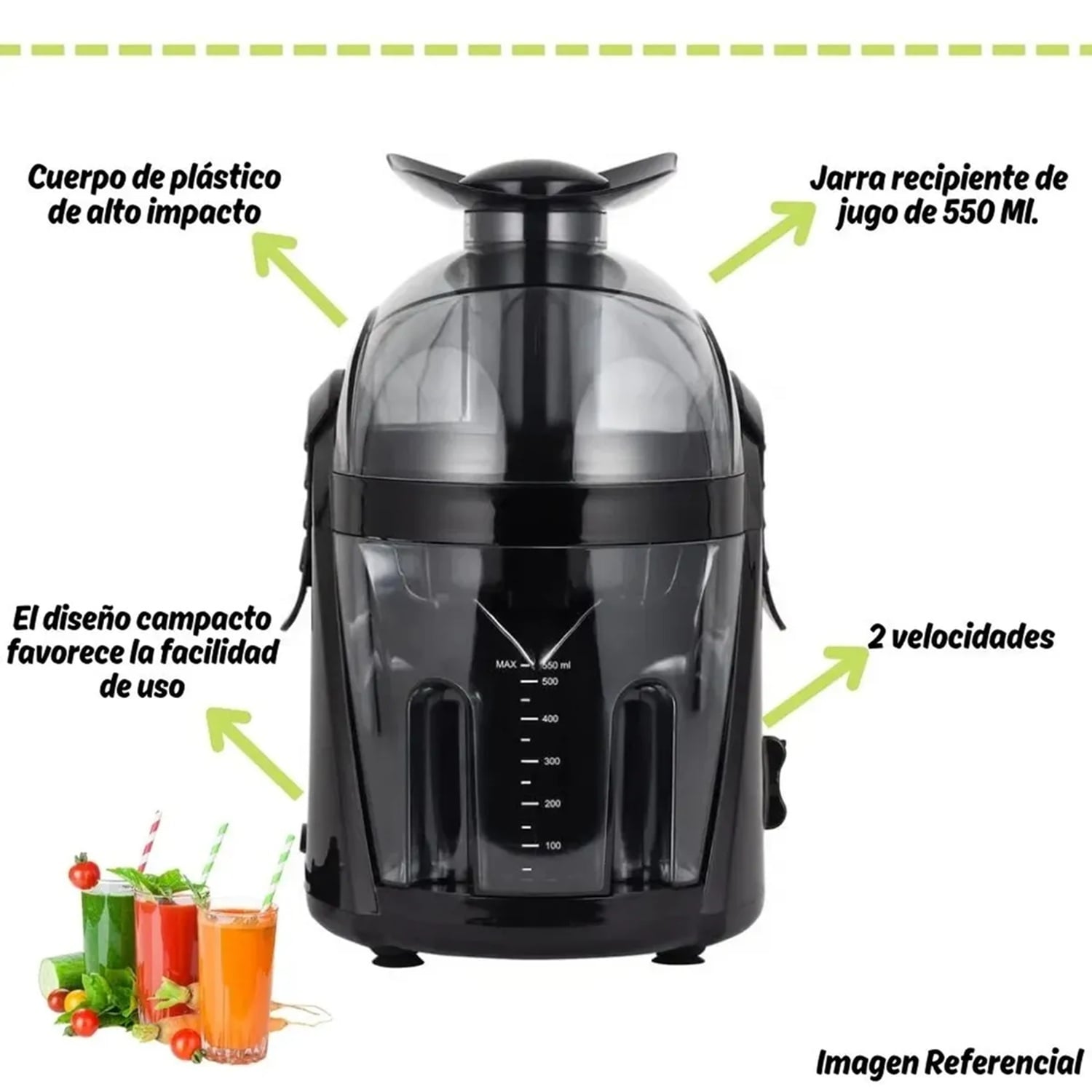 EXTRACTOR DE JUGOS IMACO 300 WATTS CP4830 - 2