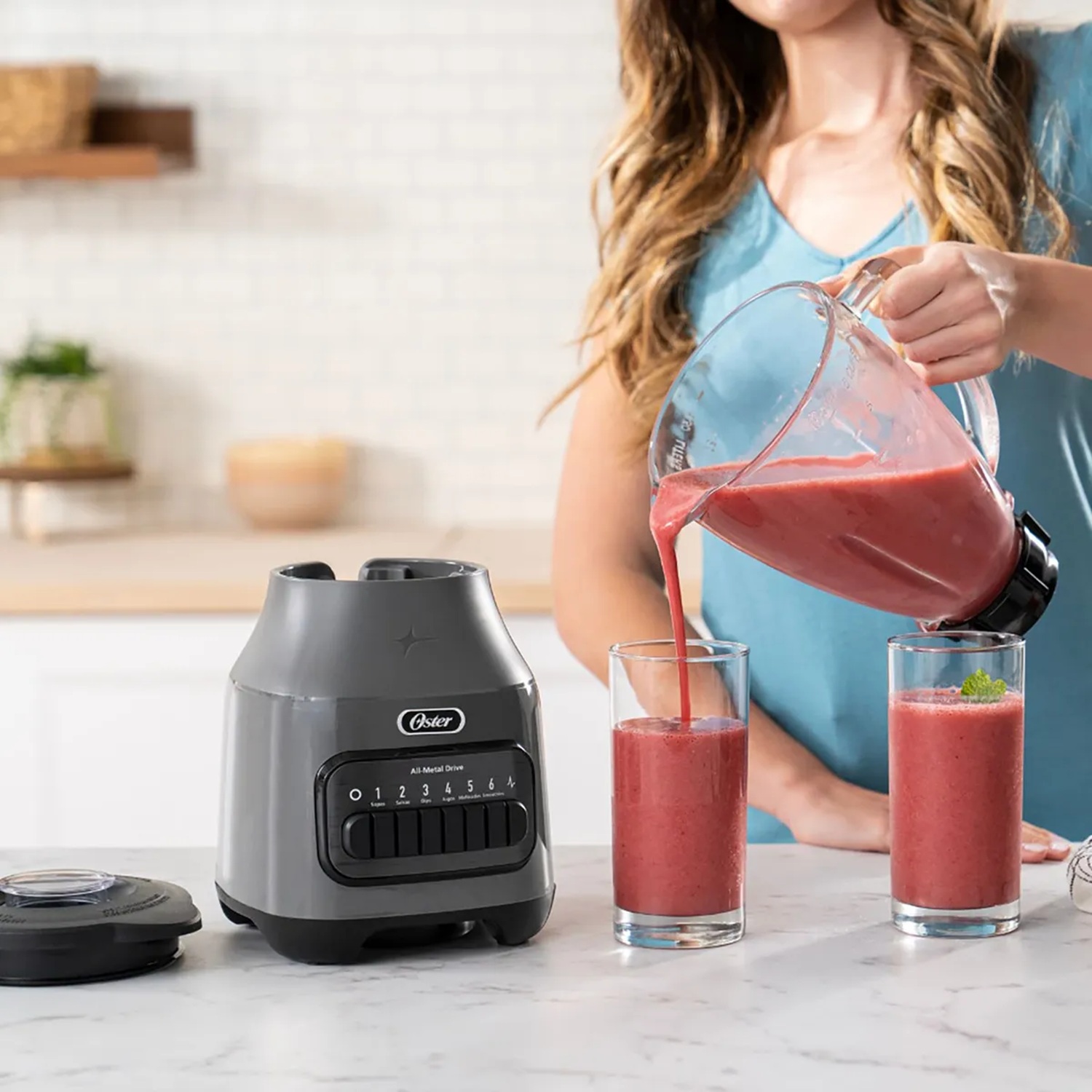 LICUADORA OSTER® CON VASO DE VIDRIO Y 6 VELOCIDADES MÁS PULSO BLSTPEG-GPB - 5