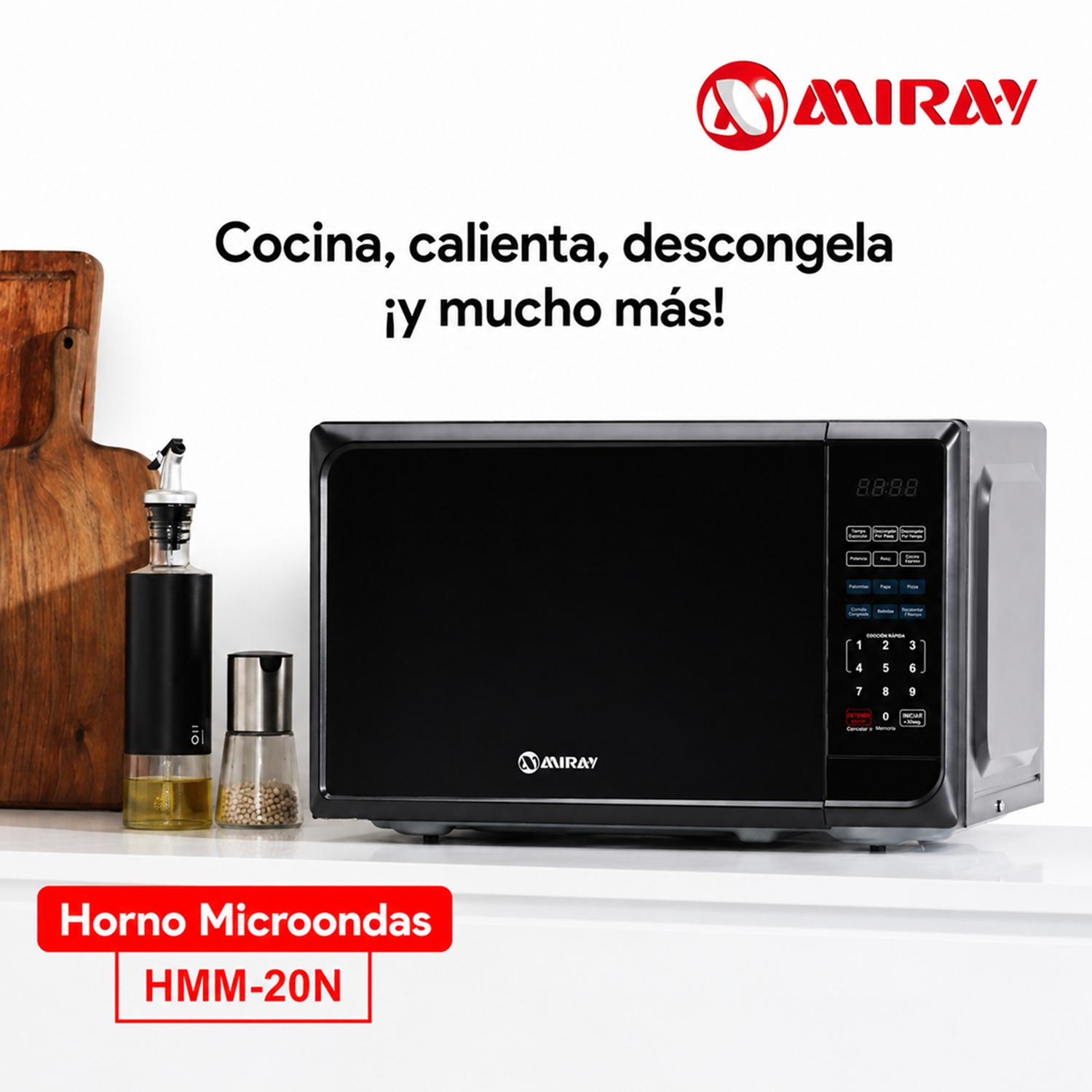 HORNO MICROONDAS MIRAY HMM-205N 20 L - 1