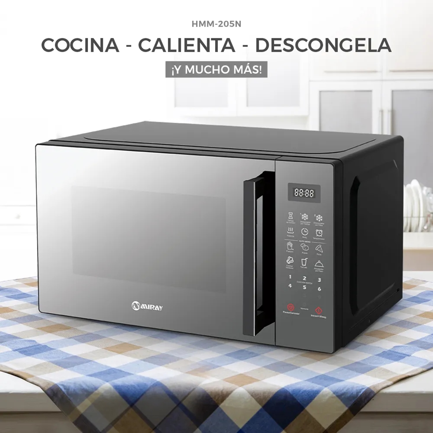 HORNO MICROONDAS MIRAY HMM-205N 20 L - 6