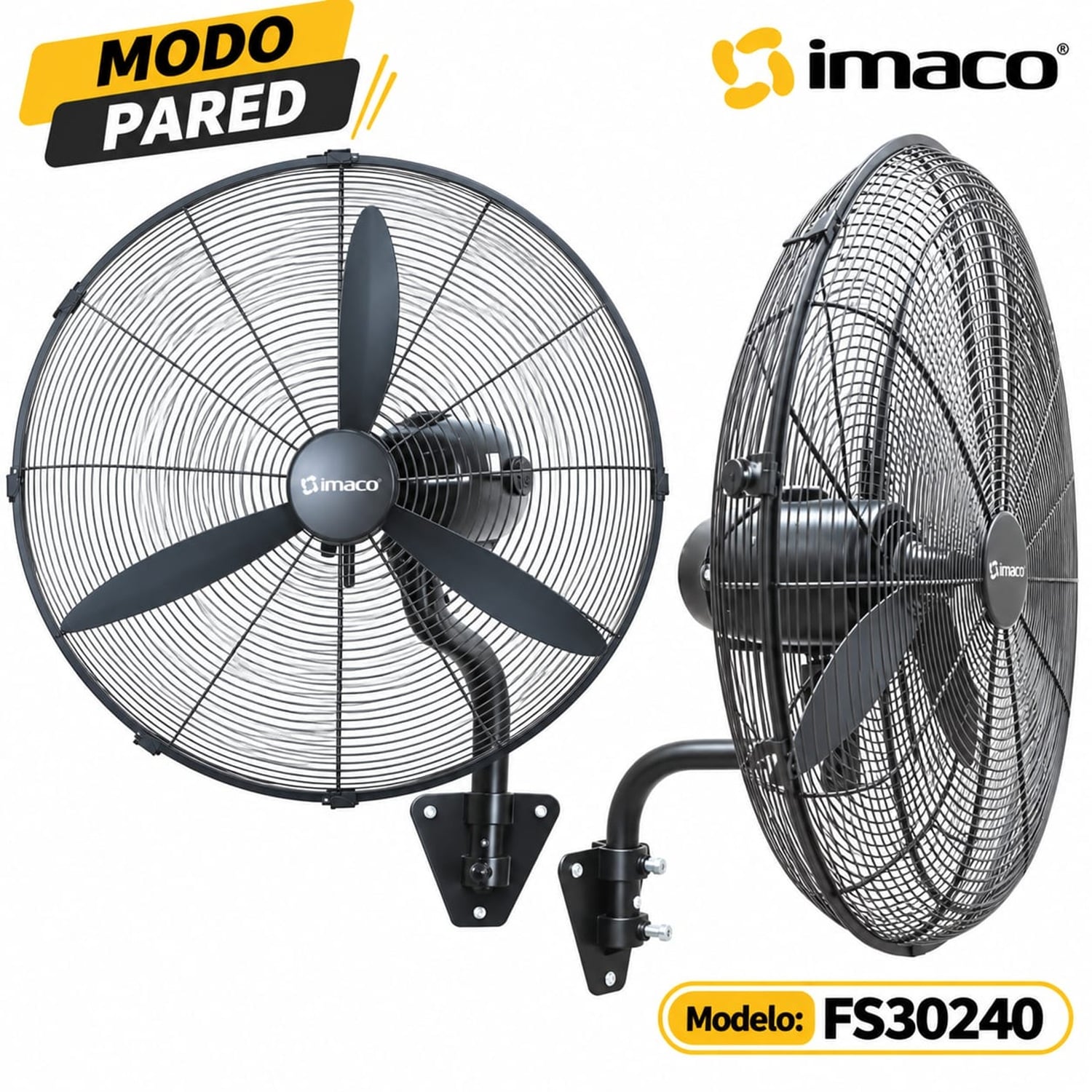 VENTILADOR INDUSTRIAL IMACO DE PARED Y PISO 30″ 240 WATTS FS30240 - 4