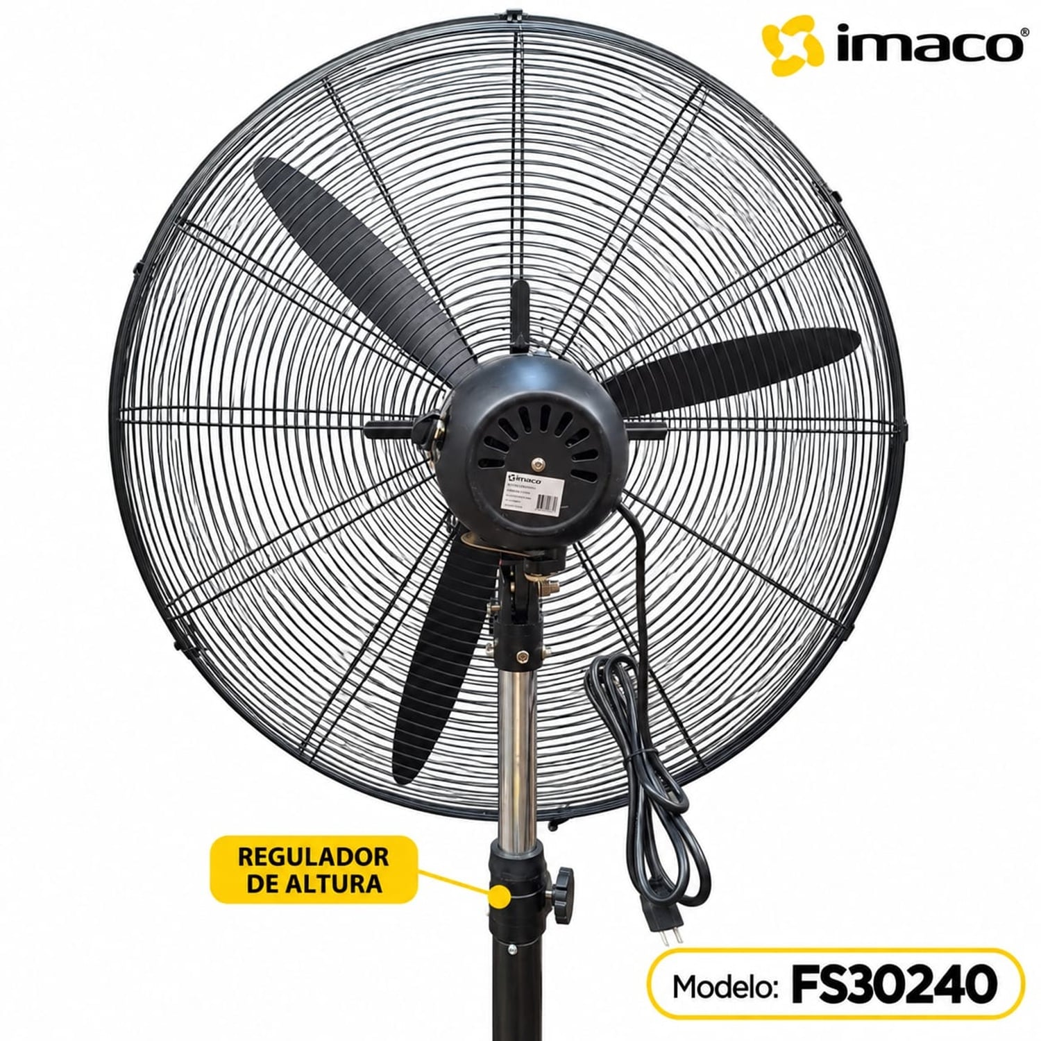 VENTILADOR INDUSTRIAL IMACO DE PARED Y PISO 30″ 240 WATTS FS30240 - 5