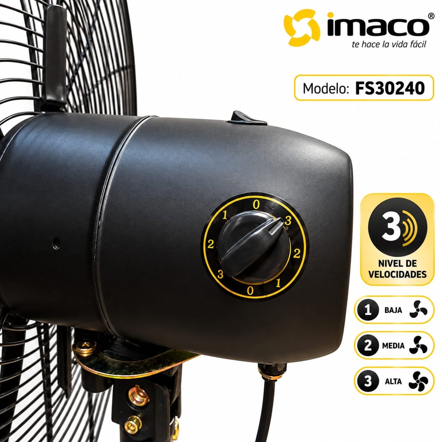 VENTILADOR INDUSTRIAL IMACO DE PARED Y PISO 30″ 240 WATTS FS30240 - 6