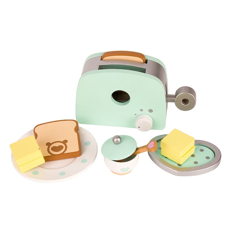 TOASTER SET, JUEGO DE TOSTADORA DE MADERA,, MARCA CLASSIC WORLD - 5