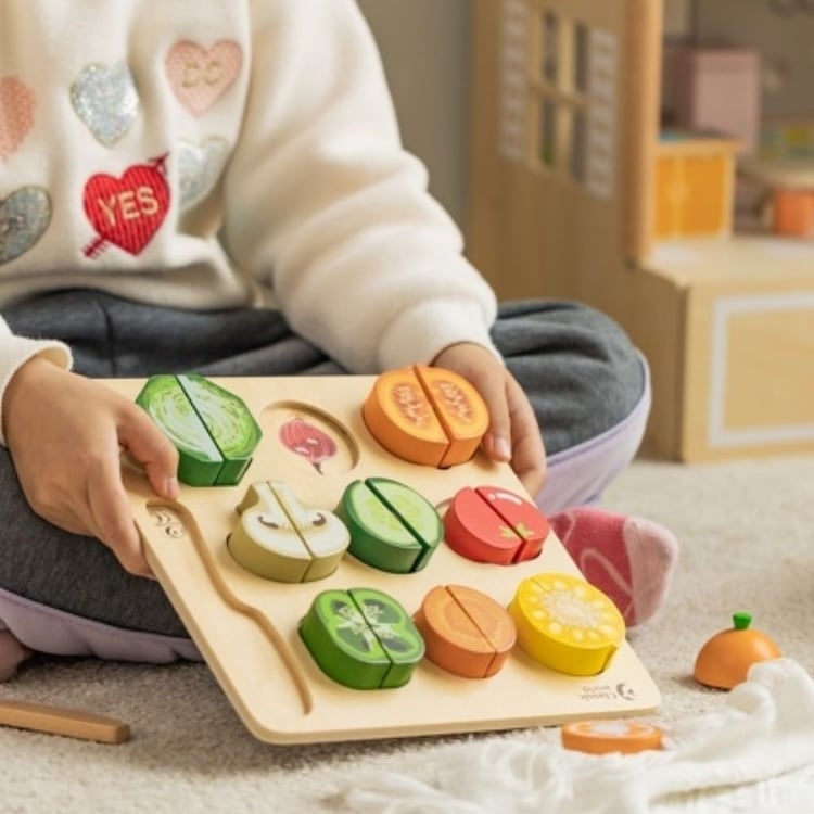 CUTTING FRUIT PUZZLE, ROMPECABEZAS PARA CORTAR FRUTAS, DE MADERA, MARCA CLASSIC WORLD - 2