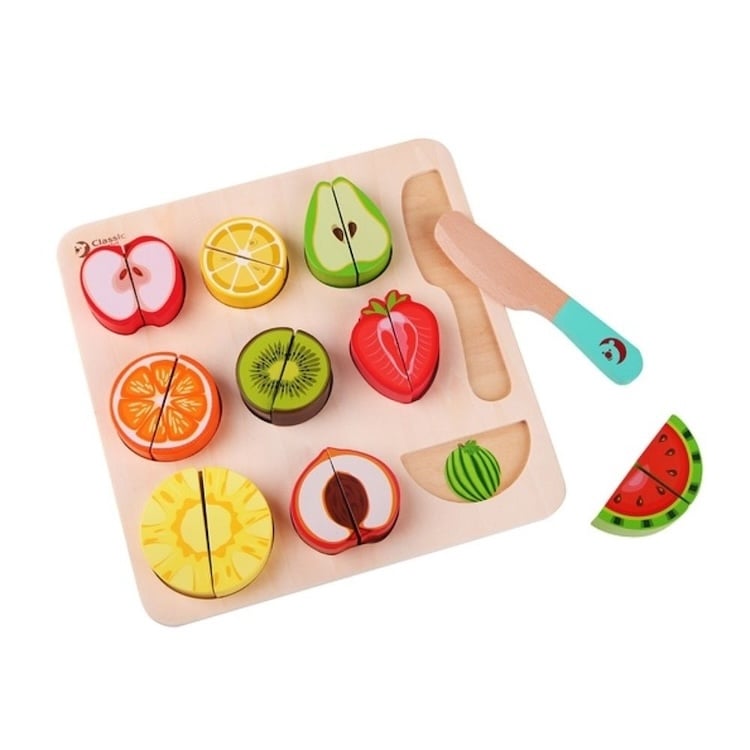 CUTTING FRUIT PUZZLE, ROMPECABEZAS PARA CORTAR FRUTAS, DE MADERA, MARCA CLASSIC WORLD - 3