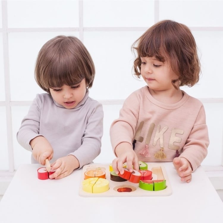 CUTTING FRUIT PUZZLE, ROMPECABEZAS PARA CORTAR FRUTAS, DE MADERA, MARCA CLASSIC WORLD - 4