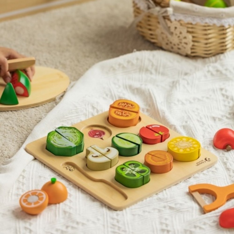 CUTTING FRUIT PUZZLE, ROMPECABEZAS PARA CORTAR FRUTAS, DE MADERA, MARCA CLASSIC WORLD - 6