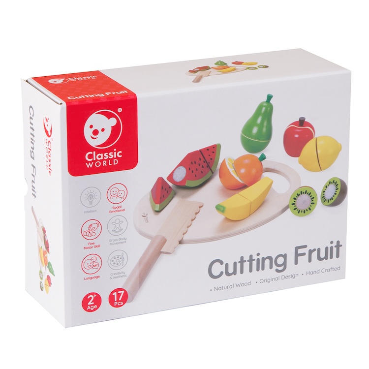 CUTTING FRUIT, FRUTA PARA CORTAR DE MADERA, MARCA CLASSIC WORLD - 1