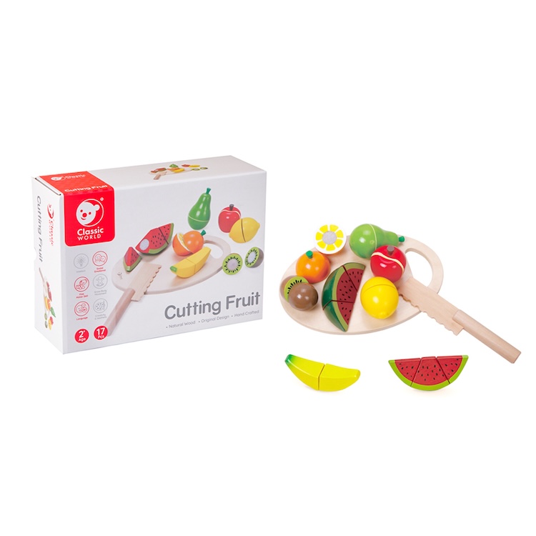 CUTTING FRUIT, FRUTA PARA CORTAR DE MADERA, MARCA CLASSIC WORLD - 2