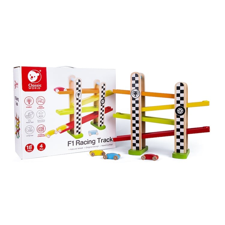 PISTA DE CARRERAS F1, F1 RACING TRACK, DE MADERA, MARCA CLASSIC WORLD - 5