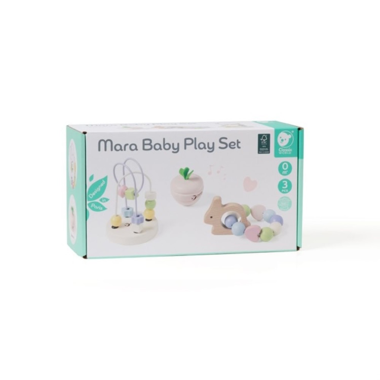 SET DE JUEGO PARA BEBÉ MARA, MARA BABY PLAY SET, DE MADERA, CLASSIC WORLD - 5