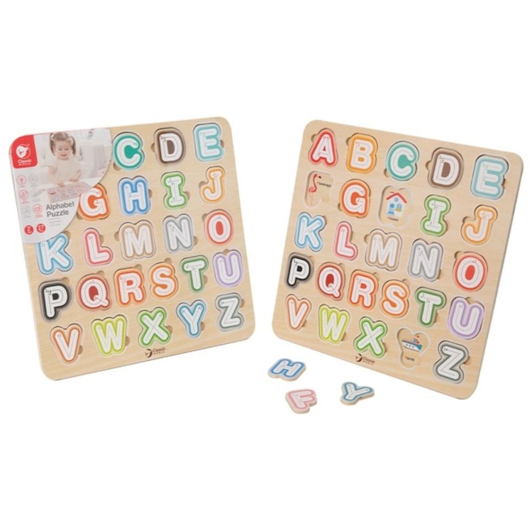PUZZLE ALFABETICO, ALPHABET PUZZLE, DE MADERA, CLASSIC WORLD - 3