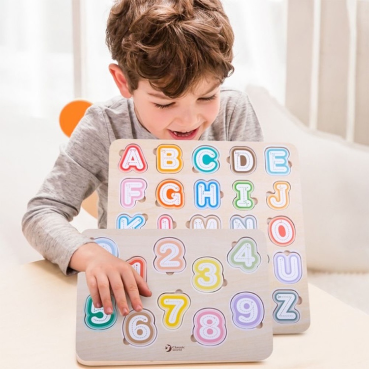PUZZLE ALFABETICO, ALPHABET PUZZLE, DE MADERA, CLASSIC WORLD - 5