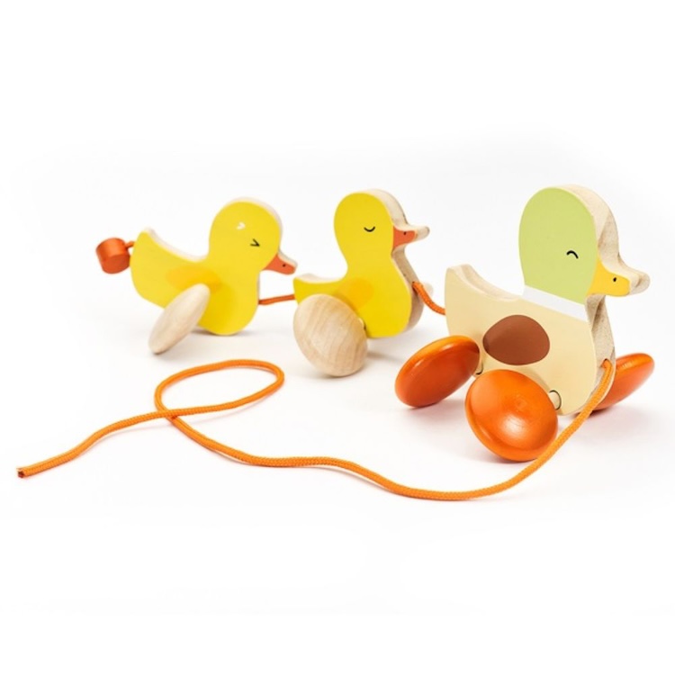 PATOS PARA JALAR, PULL PADDING DUCK, DE MADERA, CLASSIC WORLD - 4