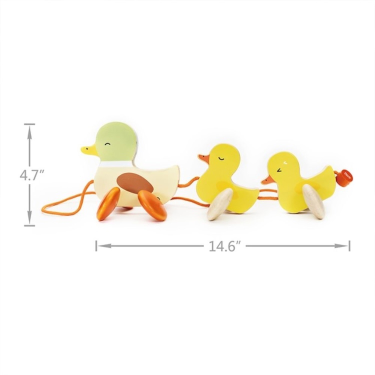 PATOS PARA JALAR, PULL PADDING DUCK, DE MADERA, CLASSIC WORLD - 5