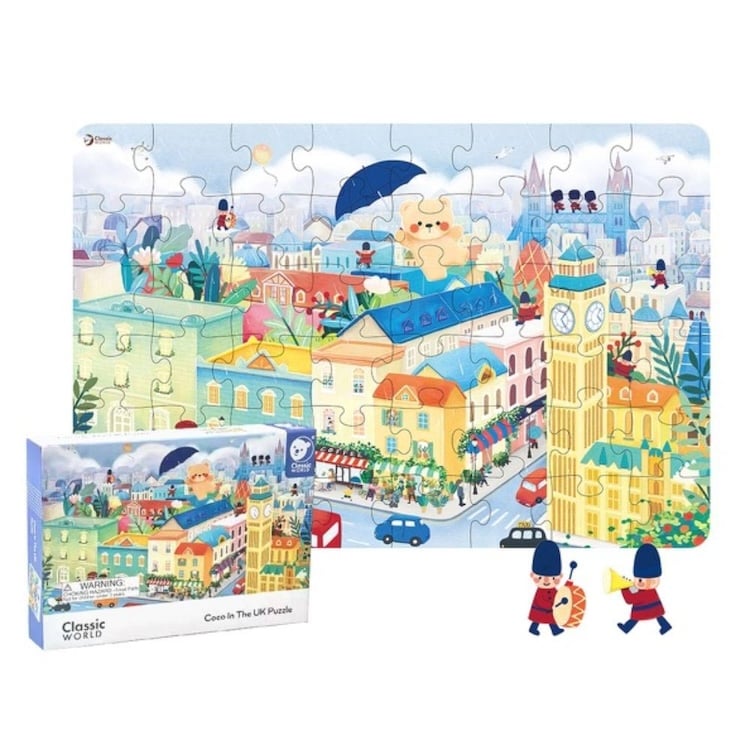 ROMPECABEZAS COCO EN EL REINO UNIDO, COCO IN THE UK PUZZLE, DE CARTÓN GRUESO, CLASSIC WORLD - 3