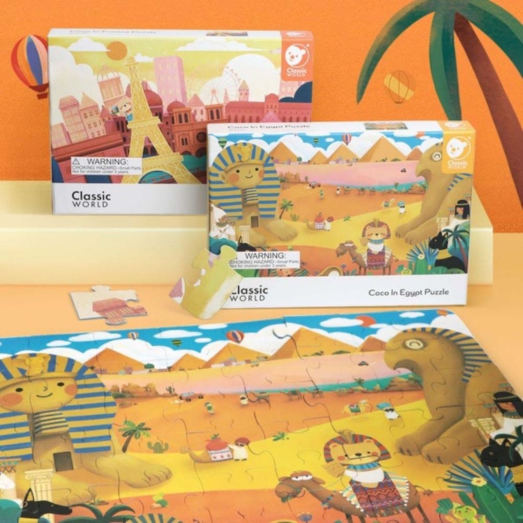 ROMPECABEZAS COCO EN EGIPTO, COCO IN EGYPT PUZZLE, DE CARTÓN GRUESO, CLASSIC WORLD - 3