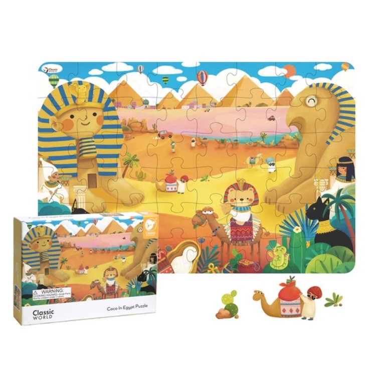 ROMPECABEZAS COCO EN EGIPTO, COCO IN EGYPT PUZZLE, DE CARTÓN GRUESO, CLASSIC WORLD - 5
