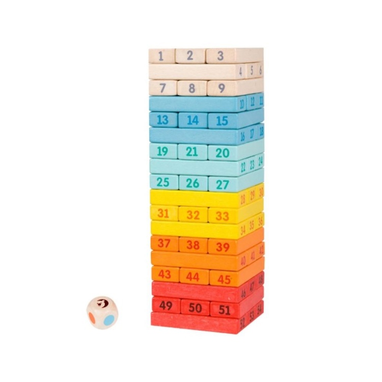 JUEGO DE TORRE COLORIDO DE LUJO, DELUXE COLOURFUL TOWER GAME, DE MADERA, CLASSIC WORLD - 5