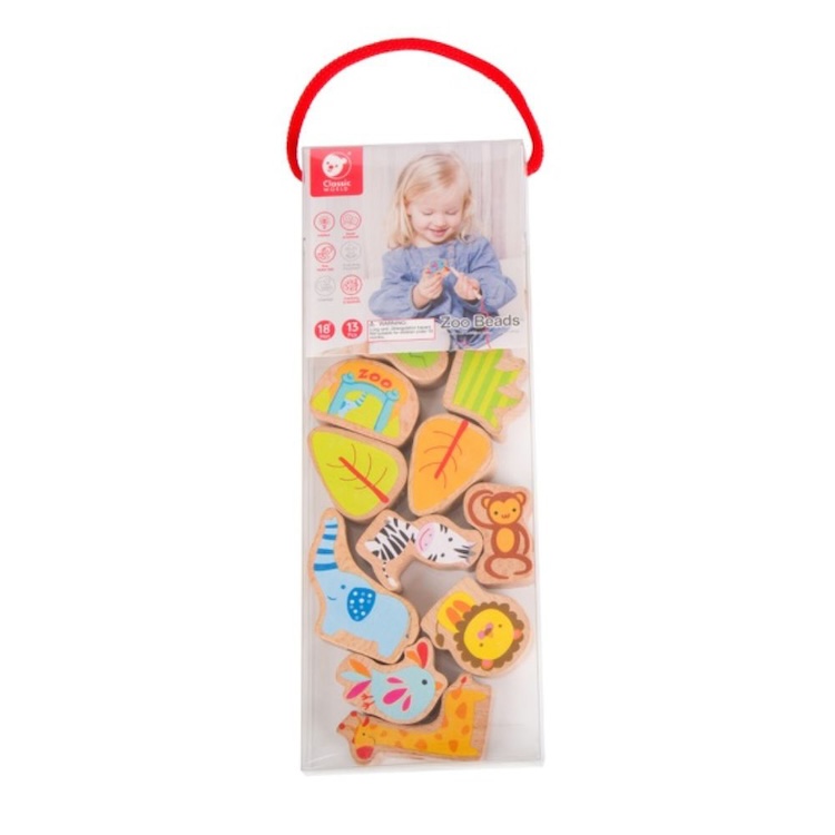 CUENTAS DEL ZOO, ZOO BEADS, DE MADERA, CLASSIC WORLD - 6