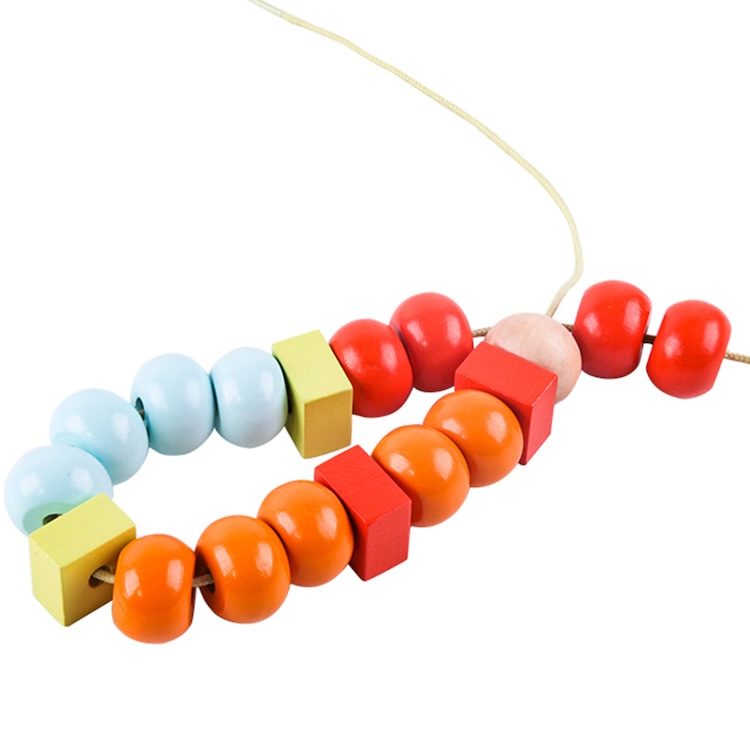 90 CUENTAS DE CORDÓN, 90 LACING BEADS, DE MADERA, CLASSIC WORLD - 3