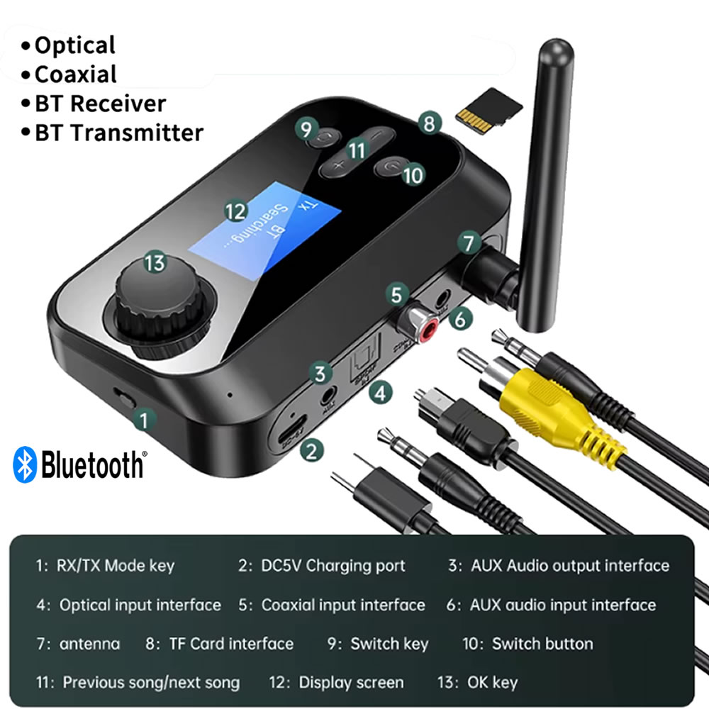 RECEPTOR UNIVERSAL C41 TRANSMISOR AUDIO BLUETOOTH - 5