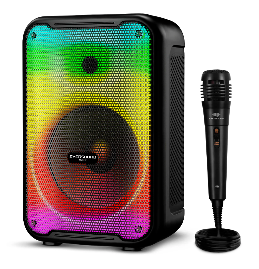 PARLANTE EVERSOUND EV 3003 PORTATIL LED BT FM FUNKY 8' EV3003 - 1